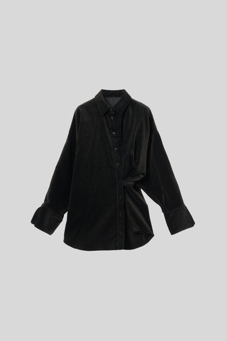 FinxCotton Corduroy Shirt_Black