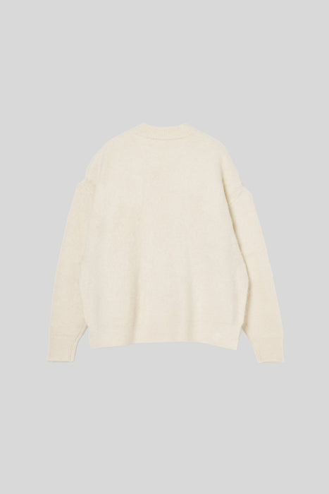 Alpaca gimmick Knit_Off White