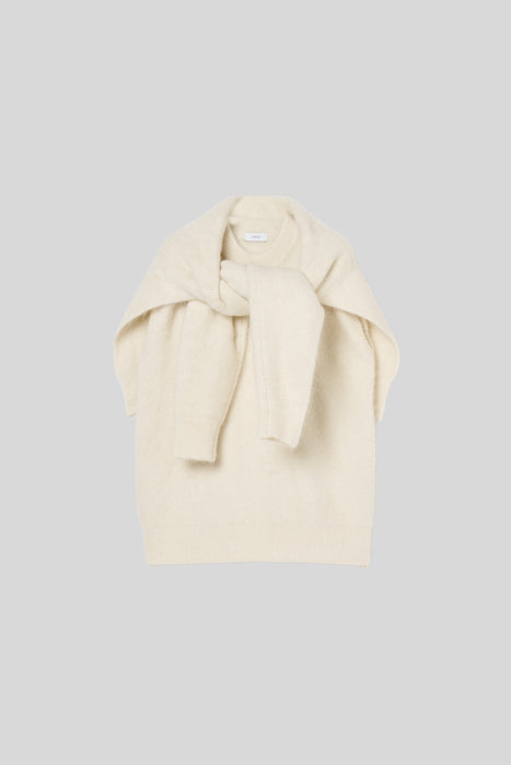 Alpaca gimmick Knit_Off White