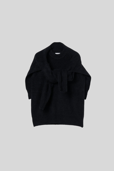 Alpaca gimmick Knit_Black