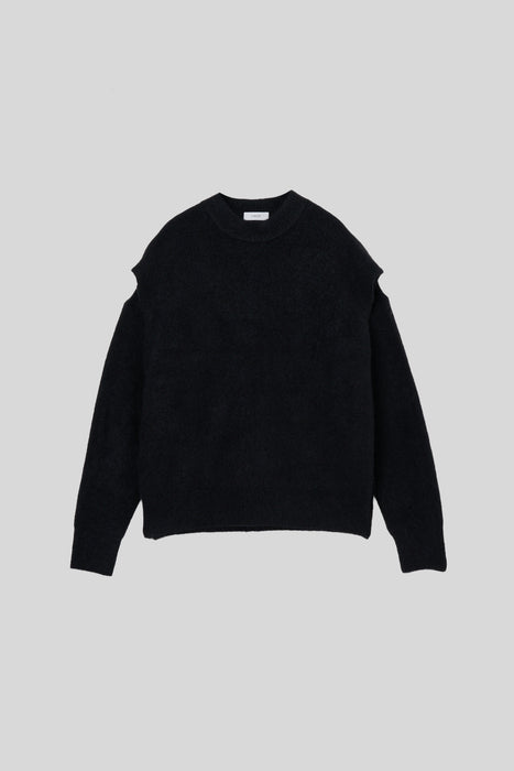 Alpaca gimmick Knit_Black