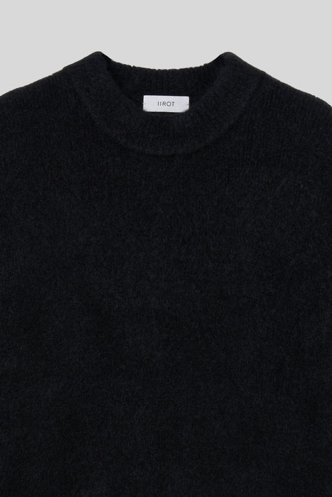 Alpaca gimmick Knit_Black