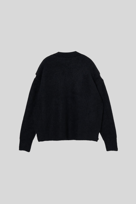 Alpaca gimmick Knit_Black
