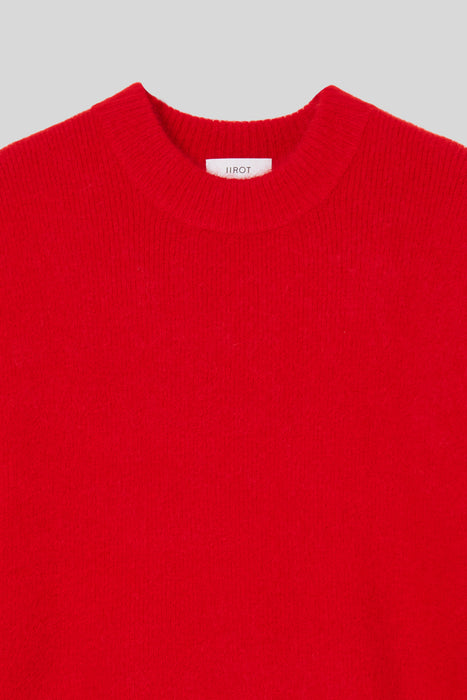 Alpaca gimmick Knit_Red