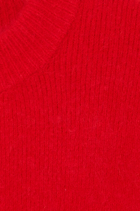 Alpaca gimmick Knit_Red