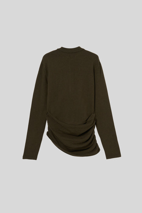 Cashmere Polo Knit_Olive