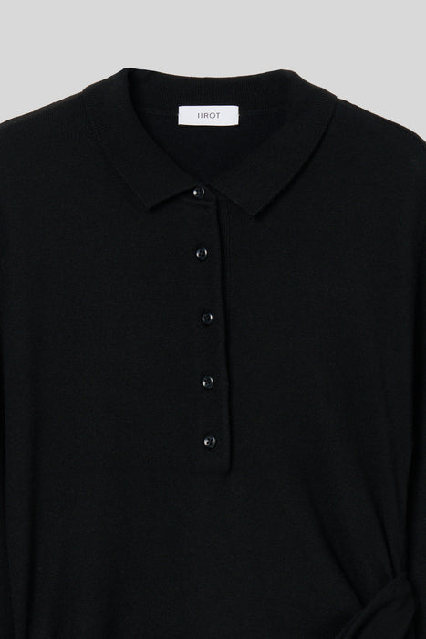 Cashmere Polo Knit_Black
