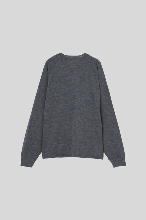 Wool Long Sleeve Tee_Middle Gray