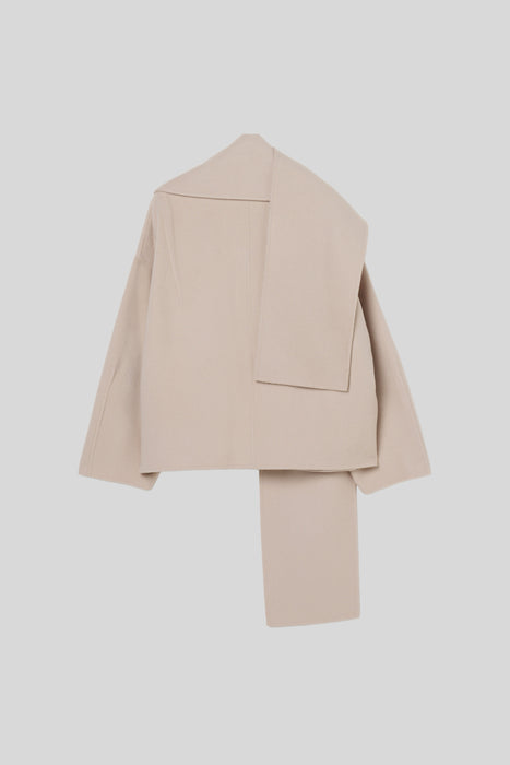 【ストア限定】Extra fine Merino Wool Coat_Taupe