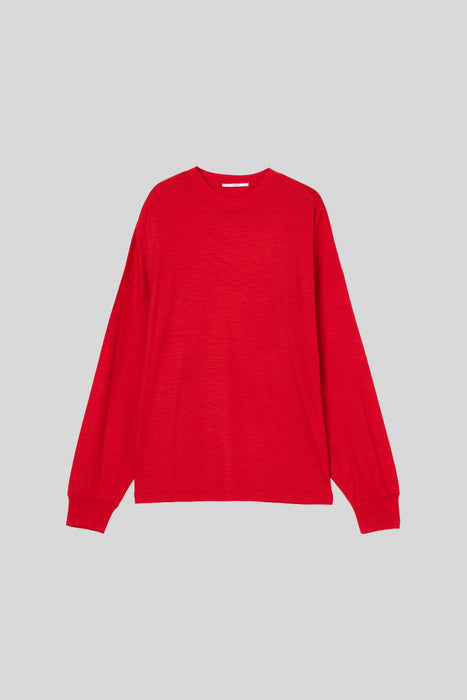 Wool Long Sleeve Tee_Red
