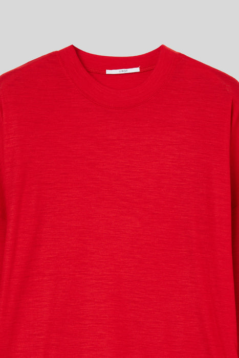 Wool Long Sleeve Tee_Red