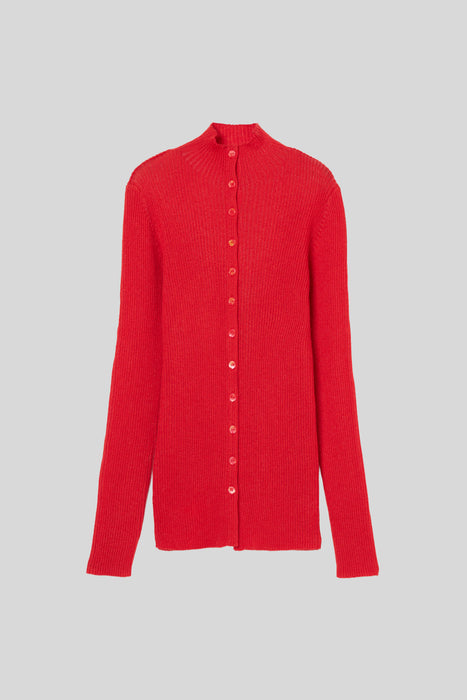 Mohair Silk Cardigan_Red