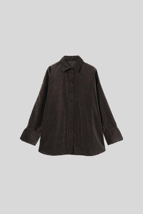 FinxCotton Corduroy Shirt_Smoky Gray