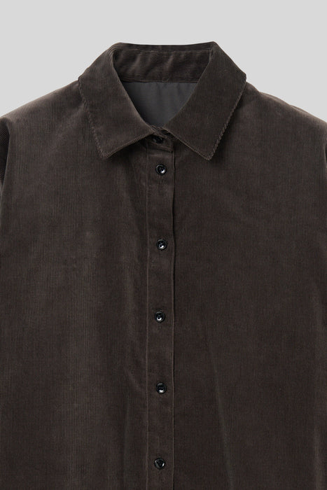 FinxCotton Corduroy Shirt_Smoky Gray