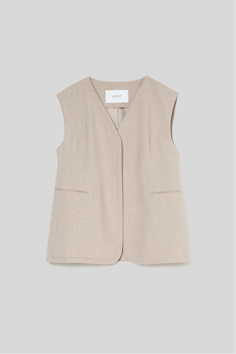 Plane weave Vest_Beige