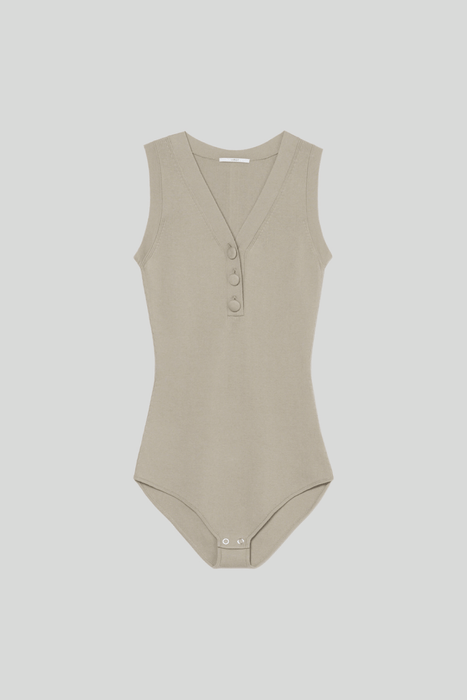 Rib Knit Body Suit_Sage