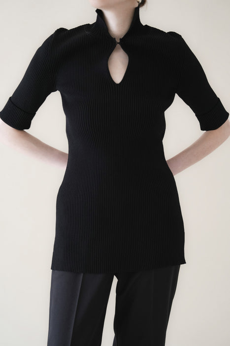 Ribbed Stand Knit_Black