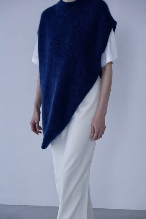Mohair Blend Knit Vest_Blue