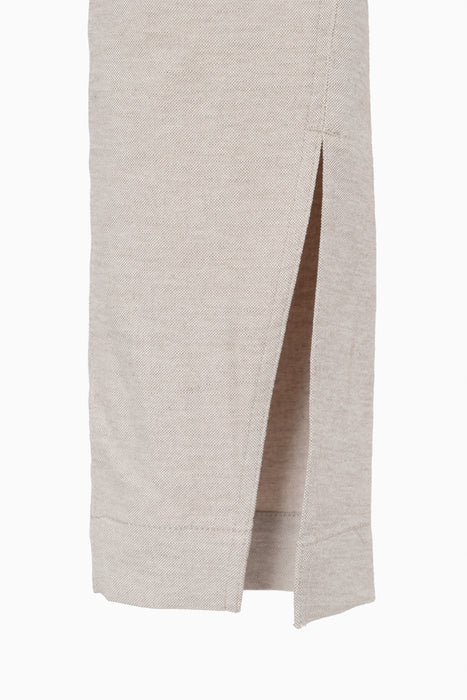 iirot  cotton linen OX slit trouser