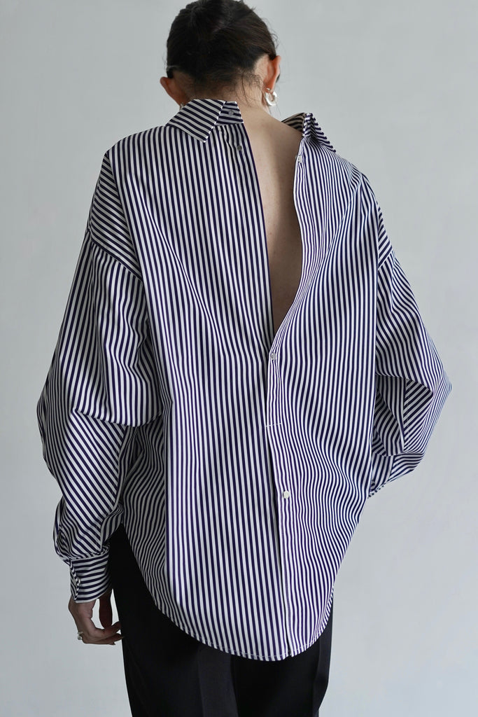 【22aw新品】A\u0026S / Back open shirt素材1