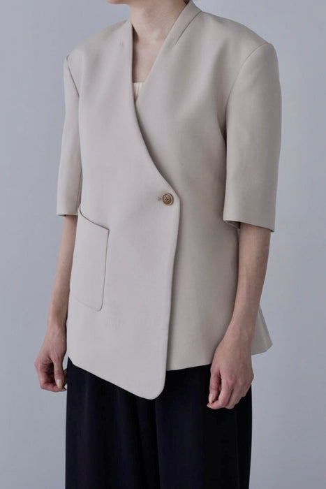 Middle Sleeve Wool Jacket_Beige– IIROT