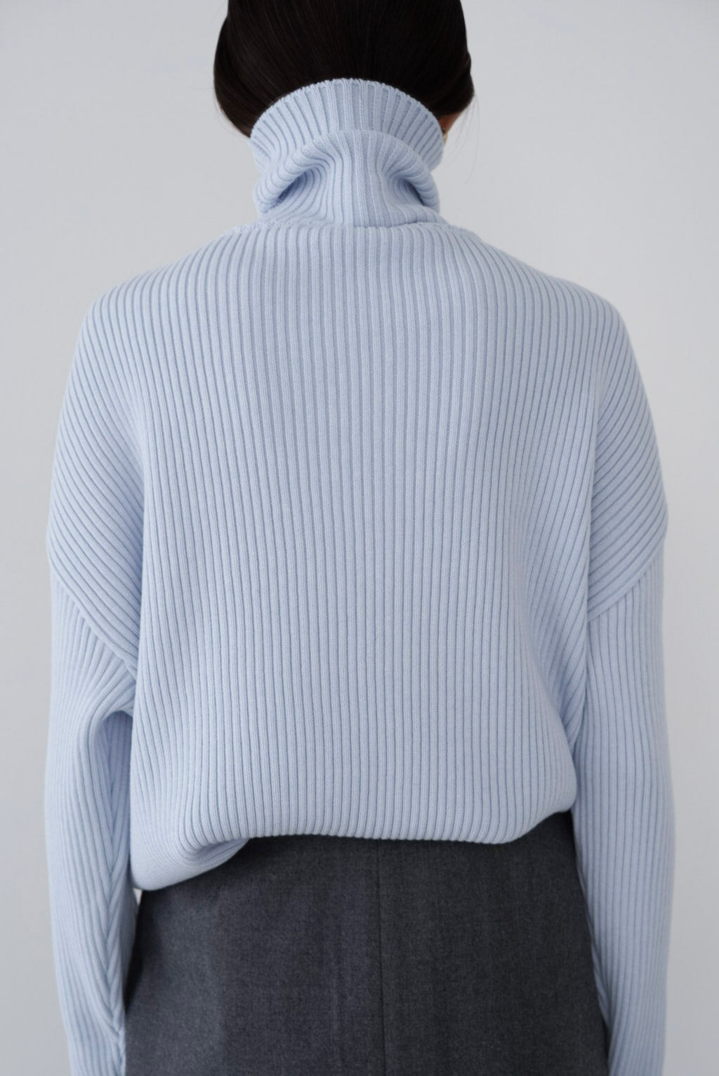 Cotton Wool Turtleneck Knit_Light Blue