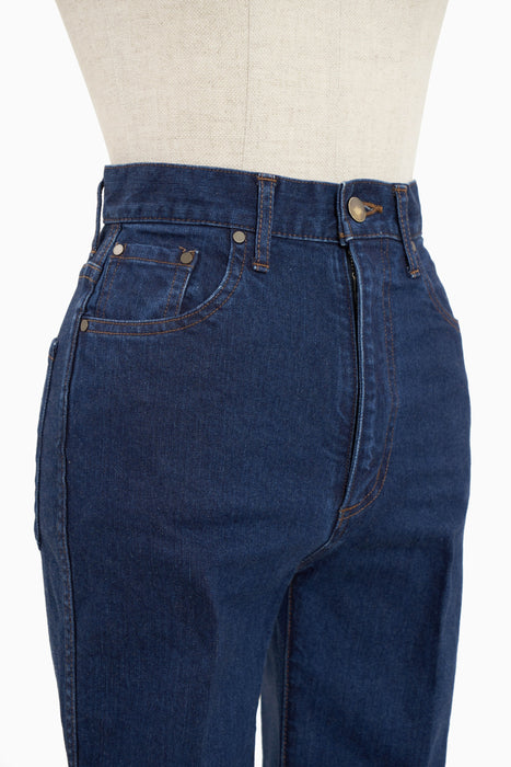 High rise Straight Cropped Jeans_Blue
