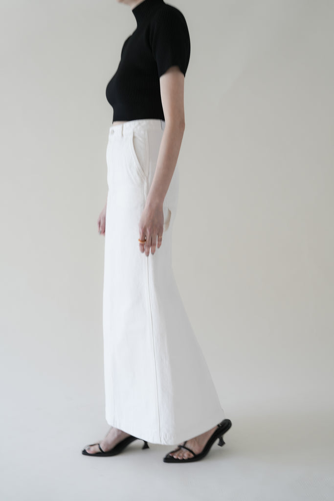 USA Cotton Maxi skirt_White– IIROT