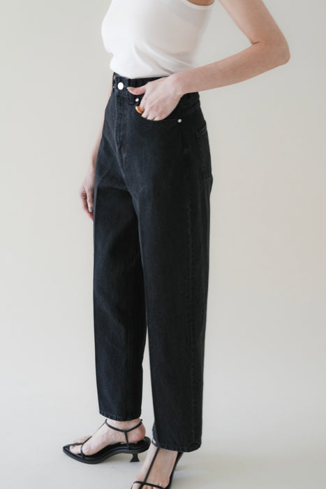 USA Cotton Tapered Jeans_Black