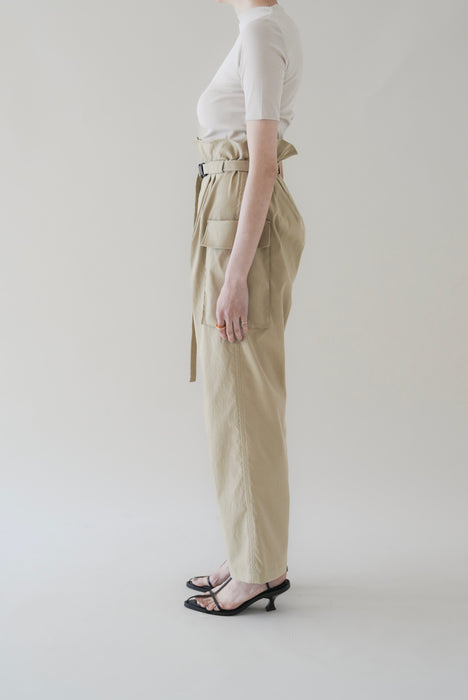 High Rise Band Pants_Beige