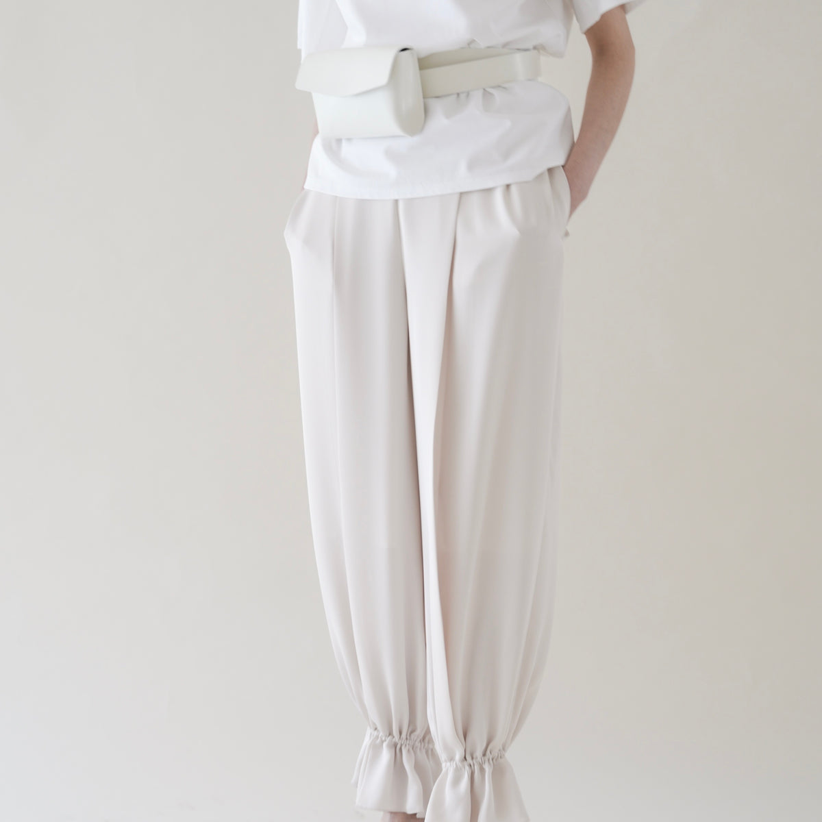 Satin trousers_Ivory