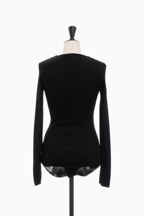 Cotton Jersey Body Suit _ Black