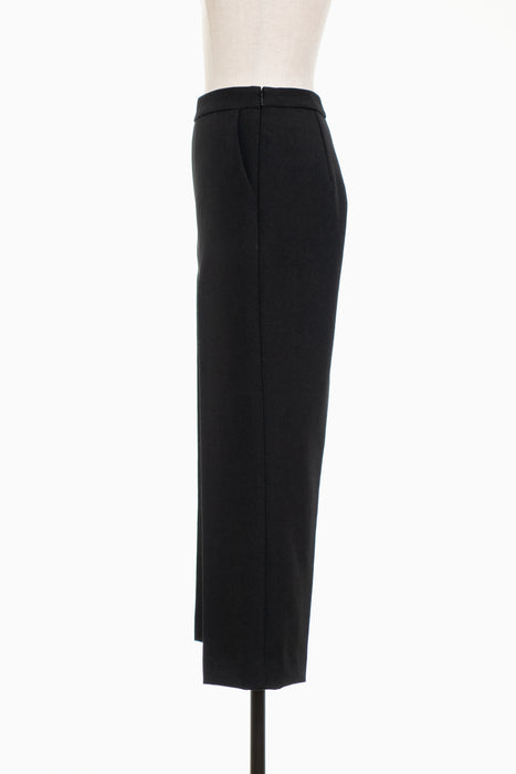 Cropped Flare Pants_Black