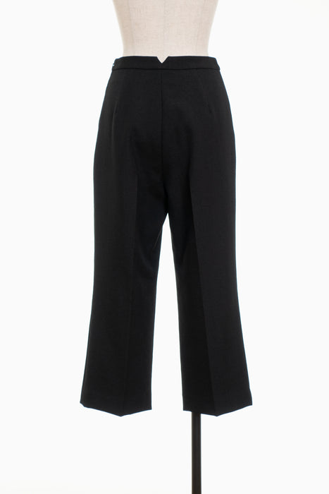 Cropped Flare Pants_Black