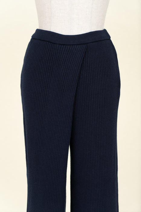 Cotton Wool Knit Pants_Navy
