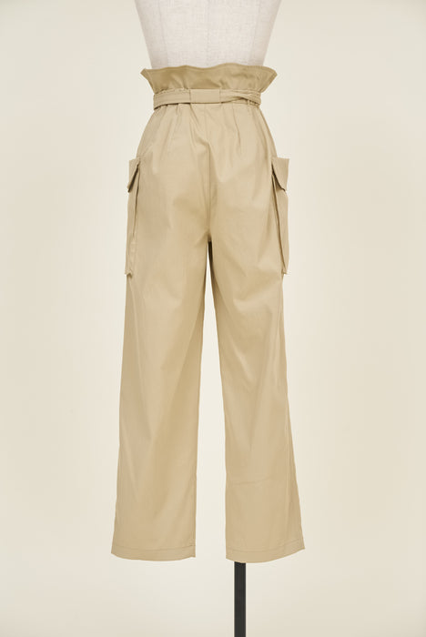 High Rise Band Pants_Beige