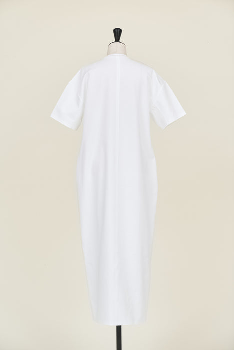 Cotton curvy dress_White