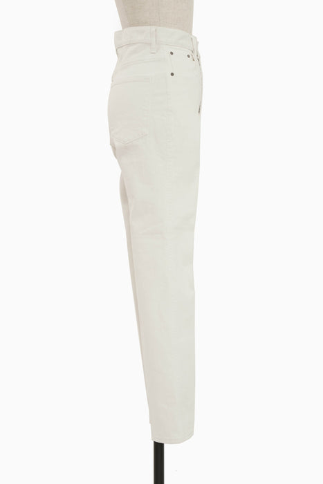 High rise Straight Cropped Jeans_White
