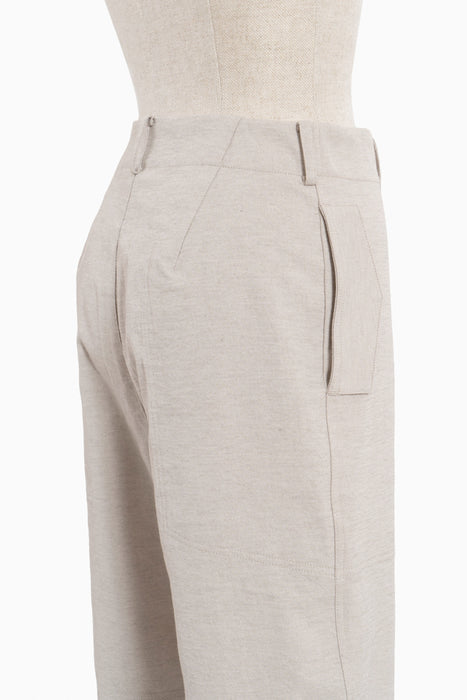 iirot  cotton linen OX slit trouser