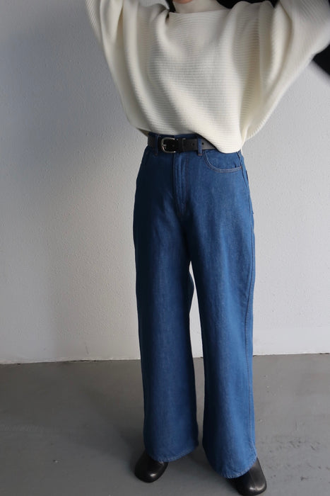 Wide Flare Jeans_Blue