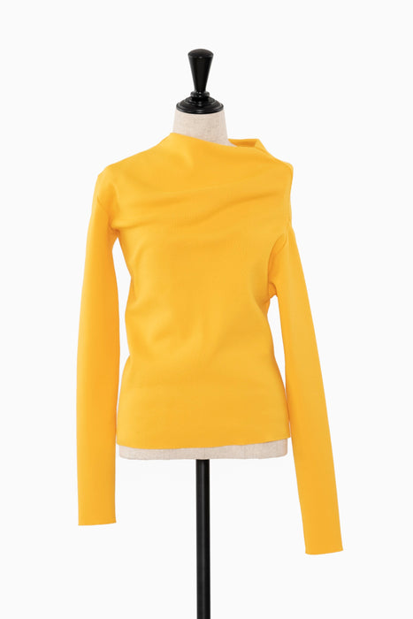 Asymmetry sleeve knit_Canary Yellow